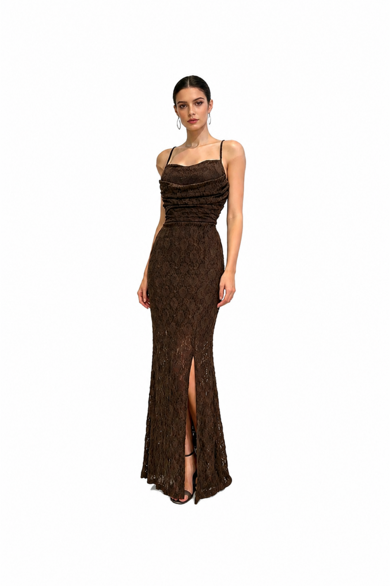Robes longues en dentelle