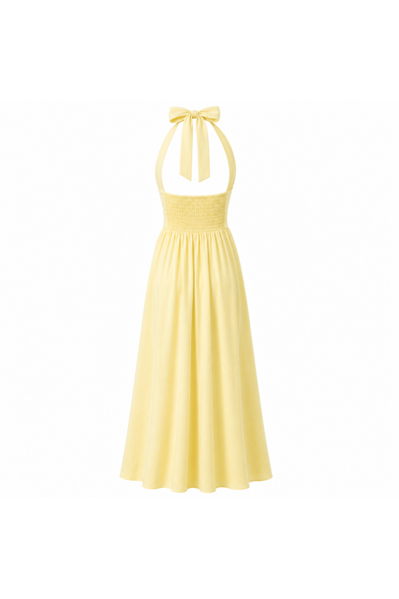 Robe longue fluide à décolleté croisé