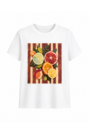 T-shirt Fruits Blanc