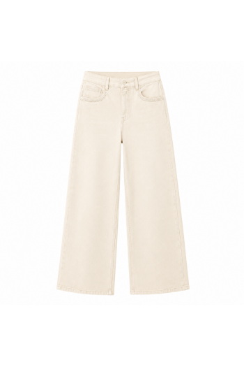 Pantalon Wide Leg Écru 