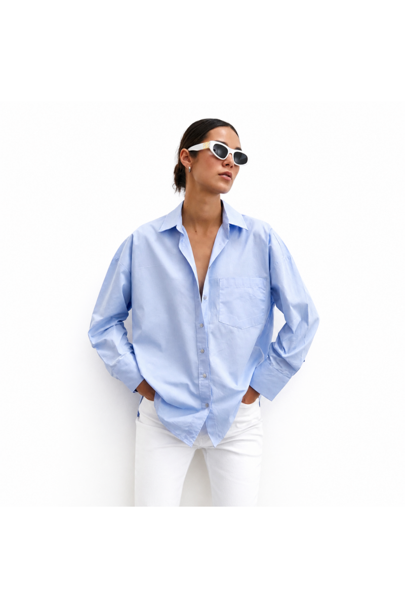 Chemise Oversize Bleu Ciel