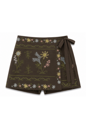 Jupe-Short Marron