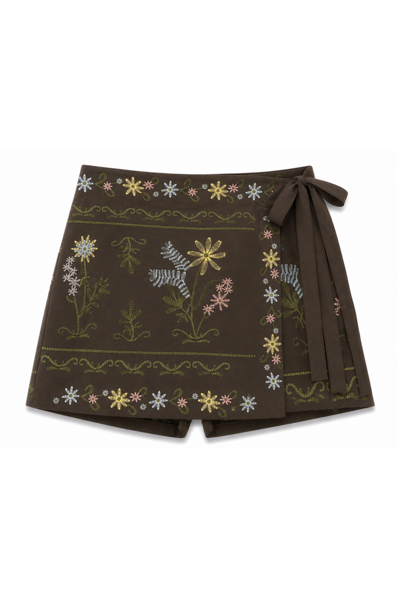 Jupe-Short Marron