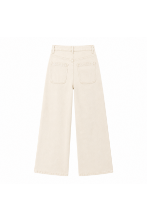 Pantalon Wide Leg Écru 