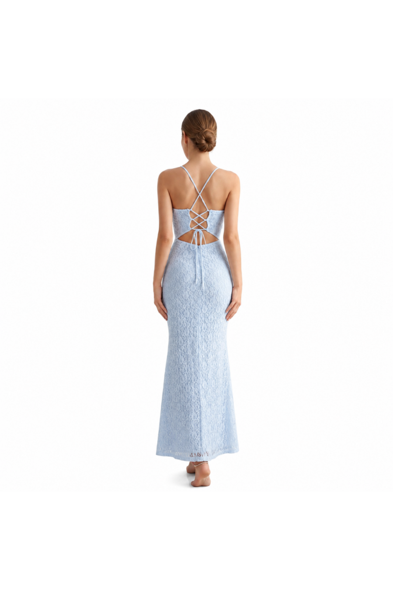 Robes longues en dentelle