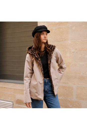 Manteau Réversible Léopard