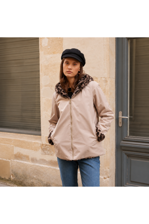 Manteau Réversible Léopard
