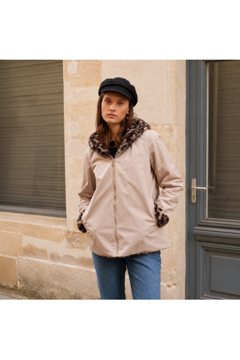 Manteau Réversible Léopard