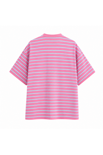 T-shirt Rayé Rose 