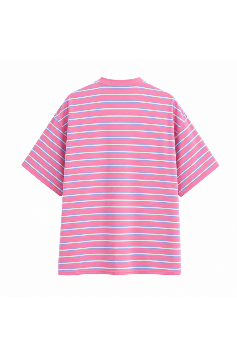 T-shirt Rayé Rose 