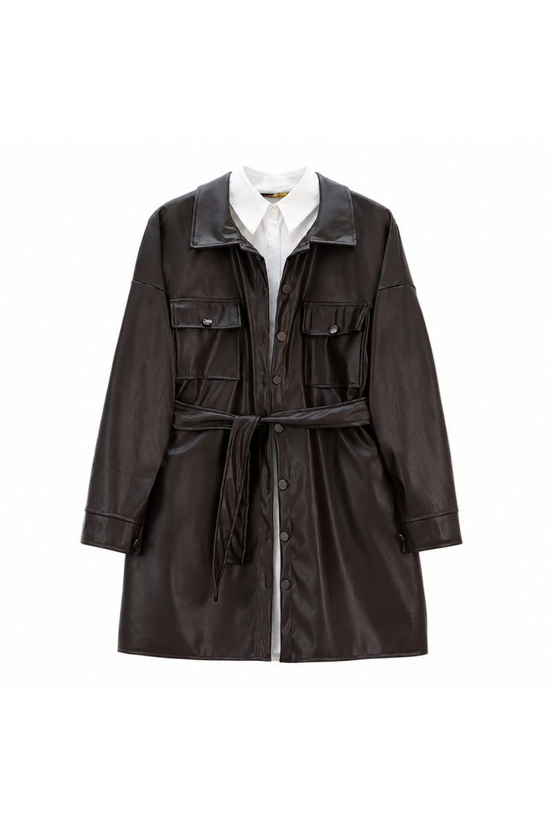 Veste Cuir-Marron