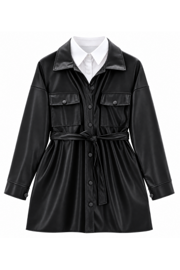 Veste Cuir-Noir 