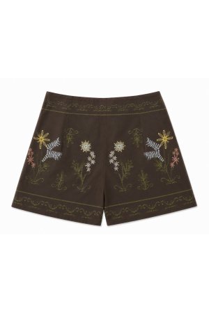 Jupe-Short Marron