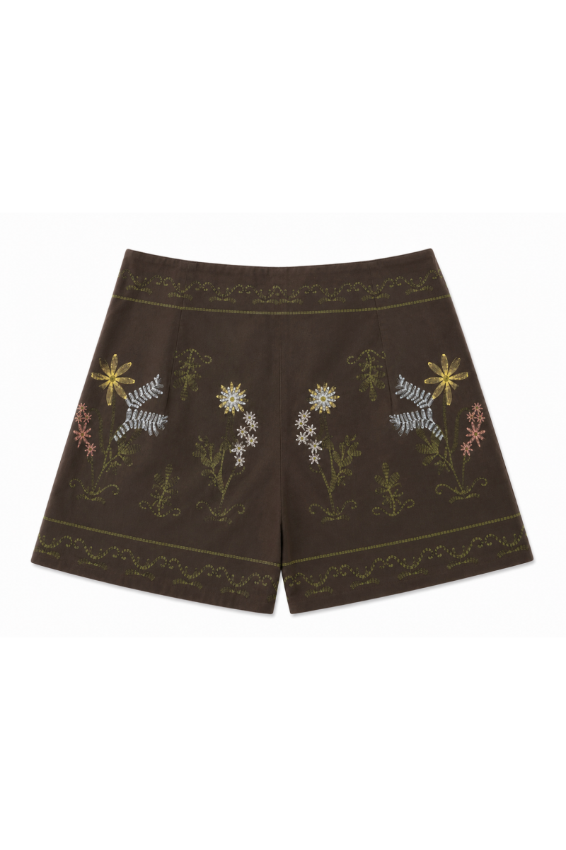 Jupe-Short Marron