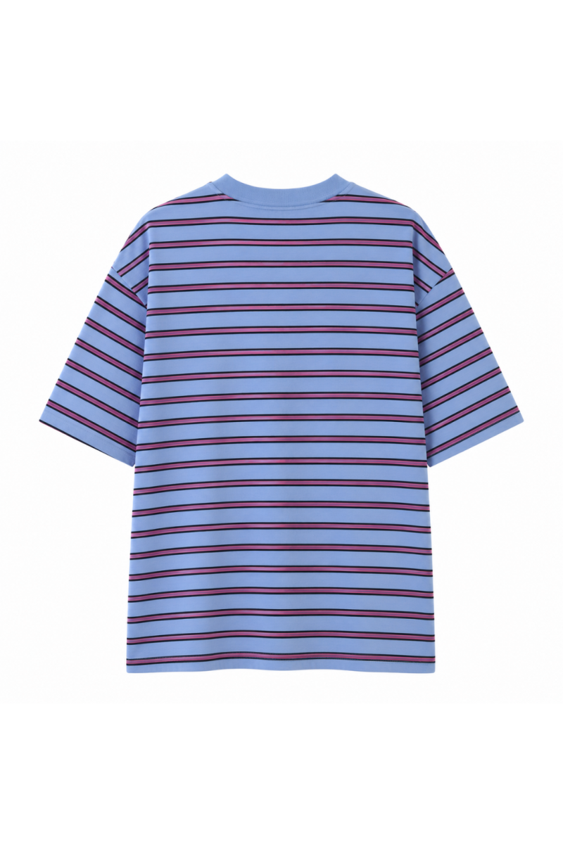 T-shirt Rayé Bleu Ciel