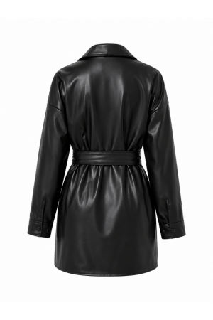 Veste Cuir-Noir 