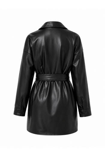 Veste Cuir-Noir 