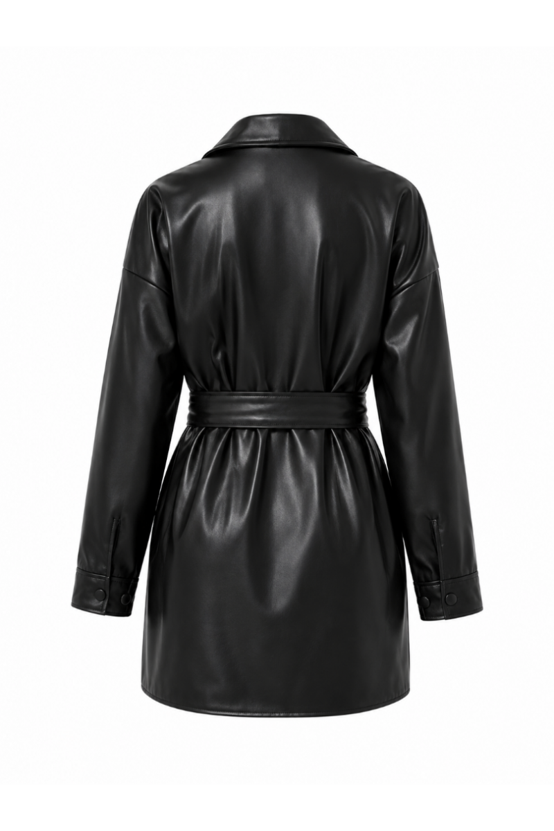 Veste Cuir-Noir 