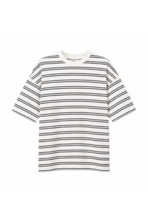 T-shirt Rayé Gris 