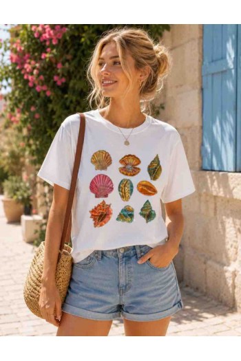 T-shirt Coquillages