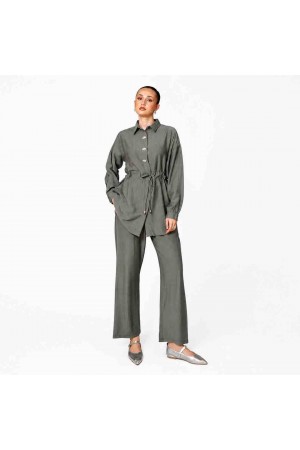 Ensemble Gris À Boutons Bijoux