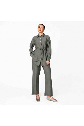 Ensemble Gris À Boutons Bijoux