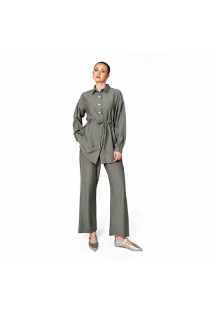 Ensemble Gris À Boutons Bijoux