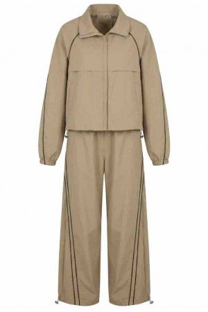 Ensemble Sport Beige À Liserés 